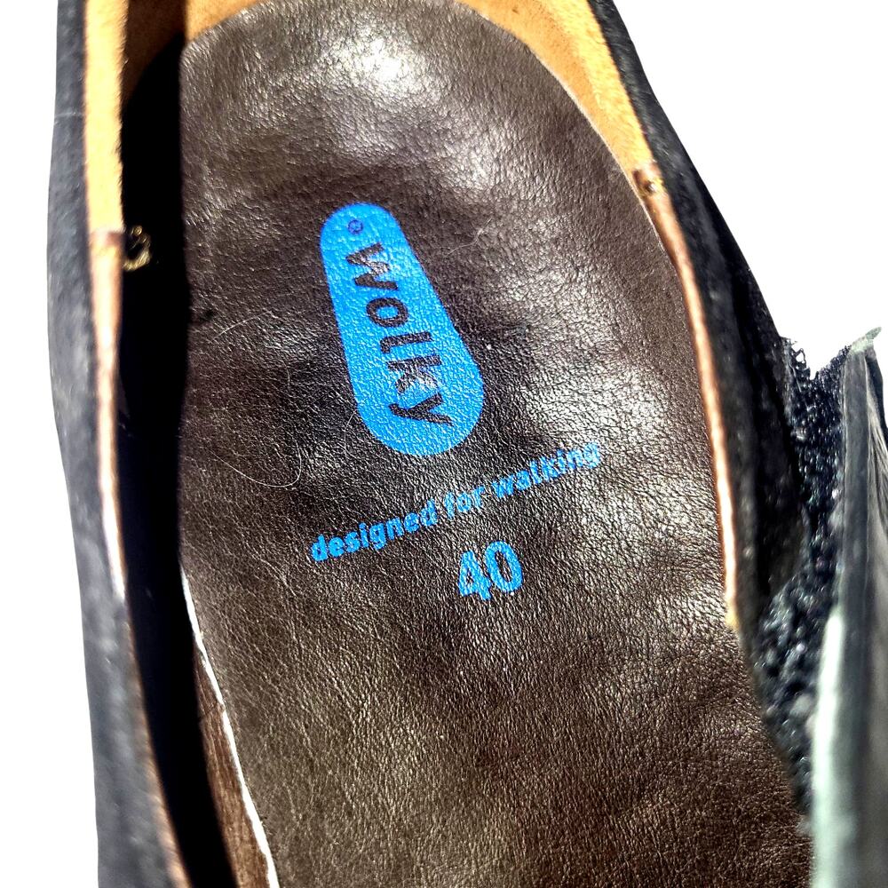 Wolky Passion Mary Jane Casual Walking Shoes Black Suede Leather 40 (US 9) - Picture 7 of 8